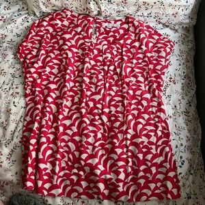 Boden short sleeved blouse with scallop pattern